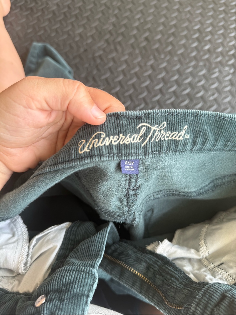Universal Thread Straight-Leg Corduroy Jeans in Sage - Picture 2 of 4